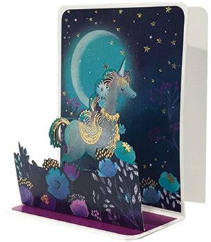 Pictura Unicorn small pop-up card featuring a colorful 3D unicorn design on white cardstock.